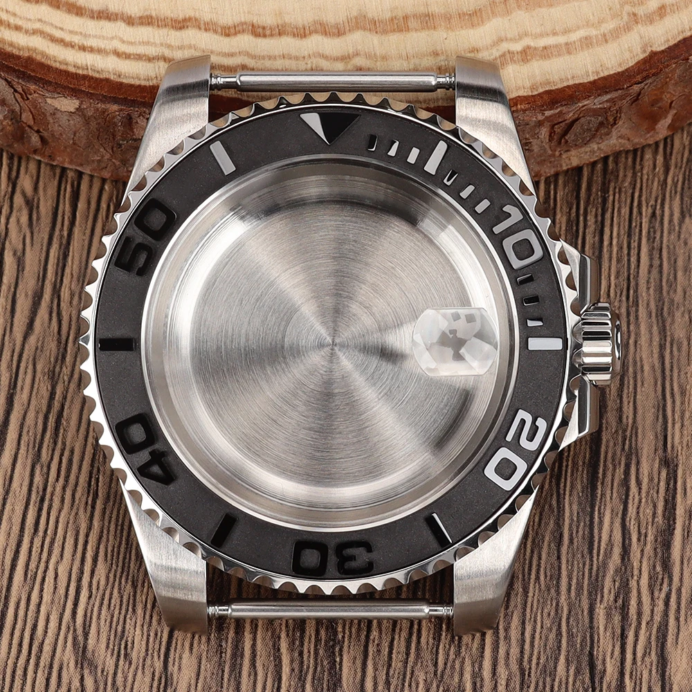 40mm Sterile Diver Watch Cases Sapphire Glass For Seiko NH35 NH36 NH34 NH38 Miyota8215 ETA 2824 Movement Yacht Design Style Case