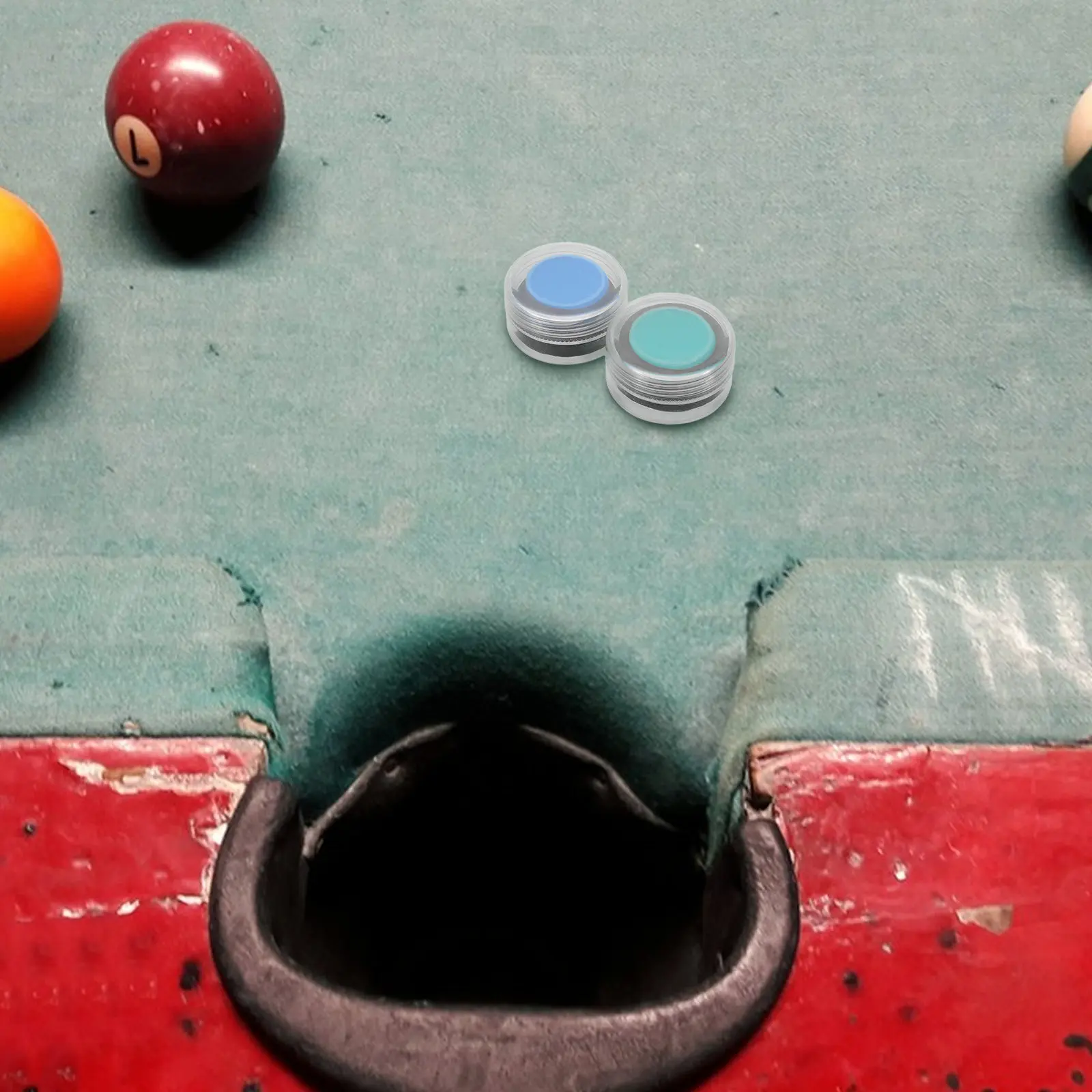 

2Pcs Pool Cue Chalk Professional Round Blue Green Billiard Chalk Tournament Snooker Cue Tip Care Powder for Pool Stick