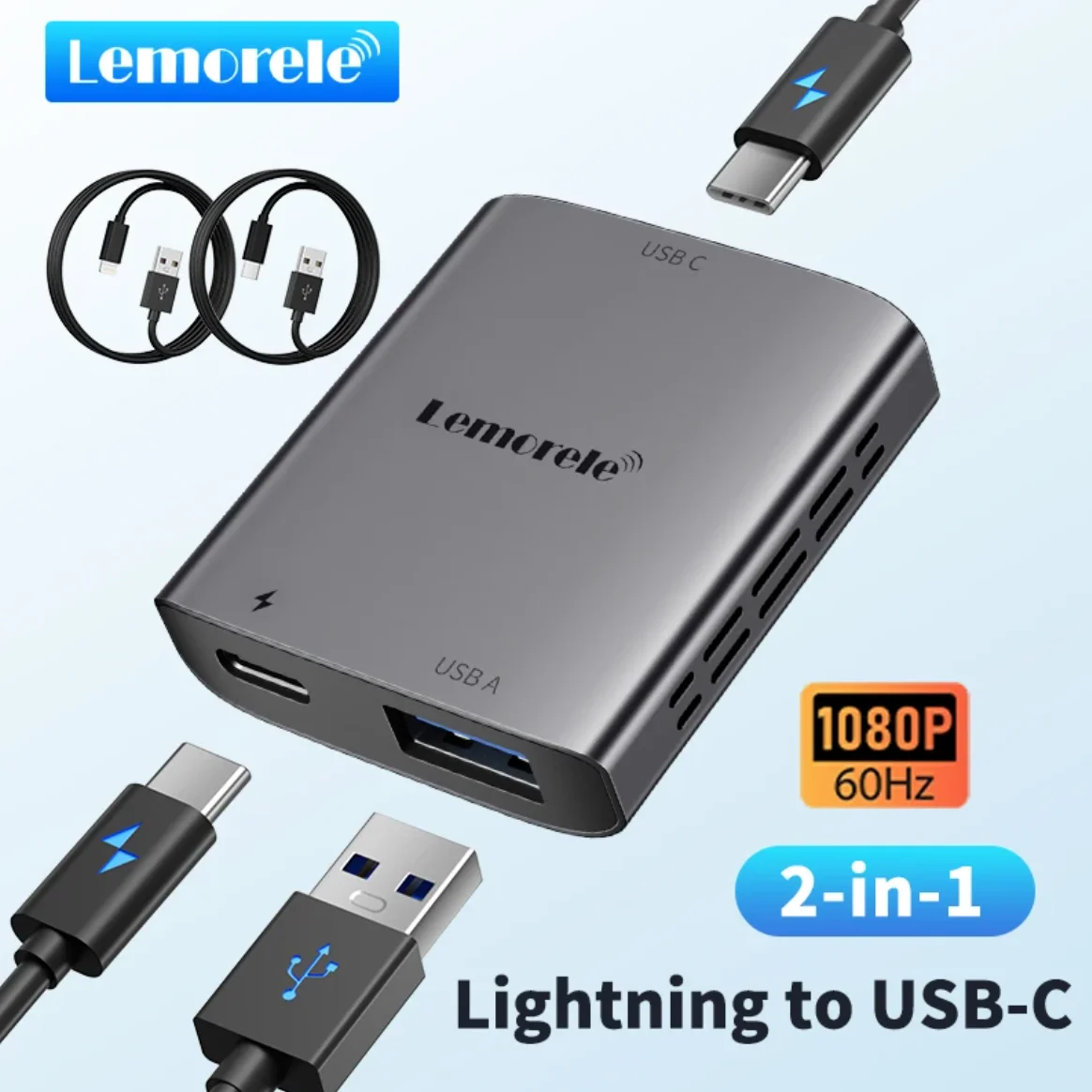

Lemorele Lightning to USB C AR Зарядный модуль передачи данных Кабель для зарядки и игры для очков XREAL Nreal Air Rokid
