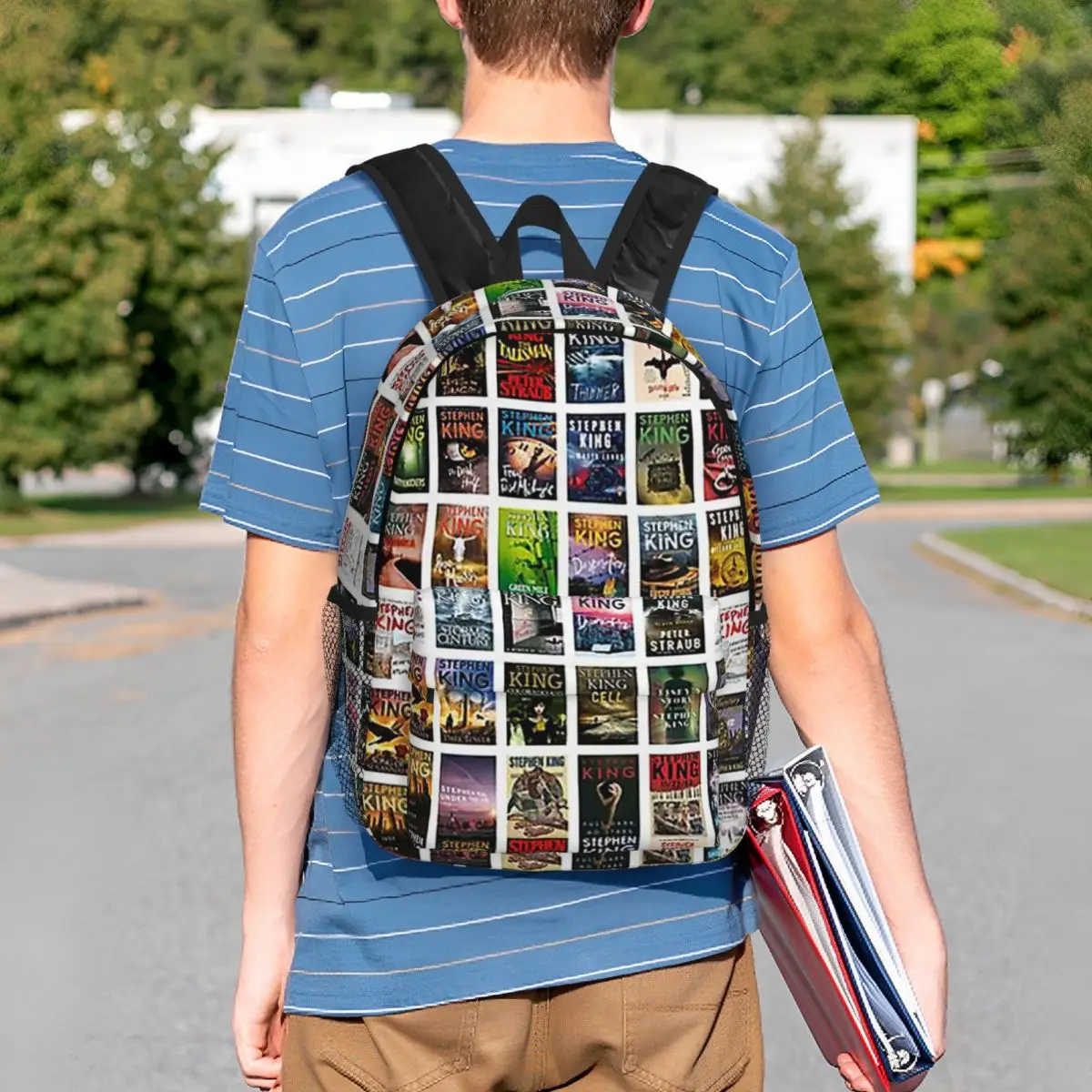 Complete Works Of Stephen King Rucksack für Studenten, Büchertasche für Männer und Frauen, Schultasche, Computer-Umhängetaschen
