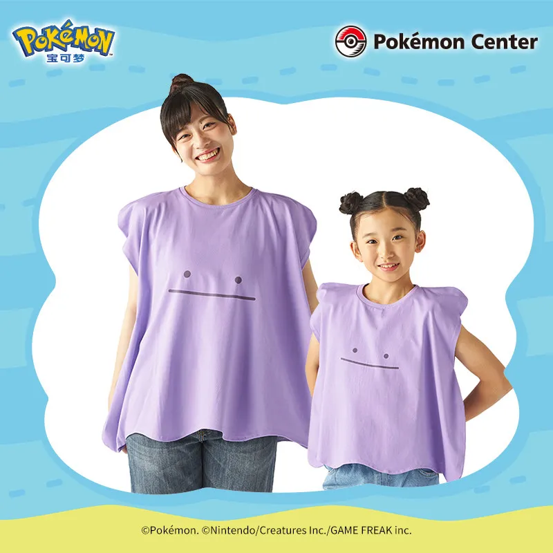 pokemon-face-close‑up-series-graphic-t‑shirt-pikachu-gengar-ditto-casual-printed-family-matching-clothes-for-daily-outdoor-wear