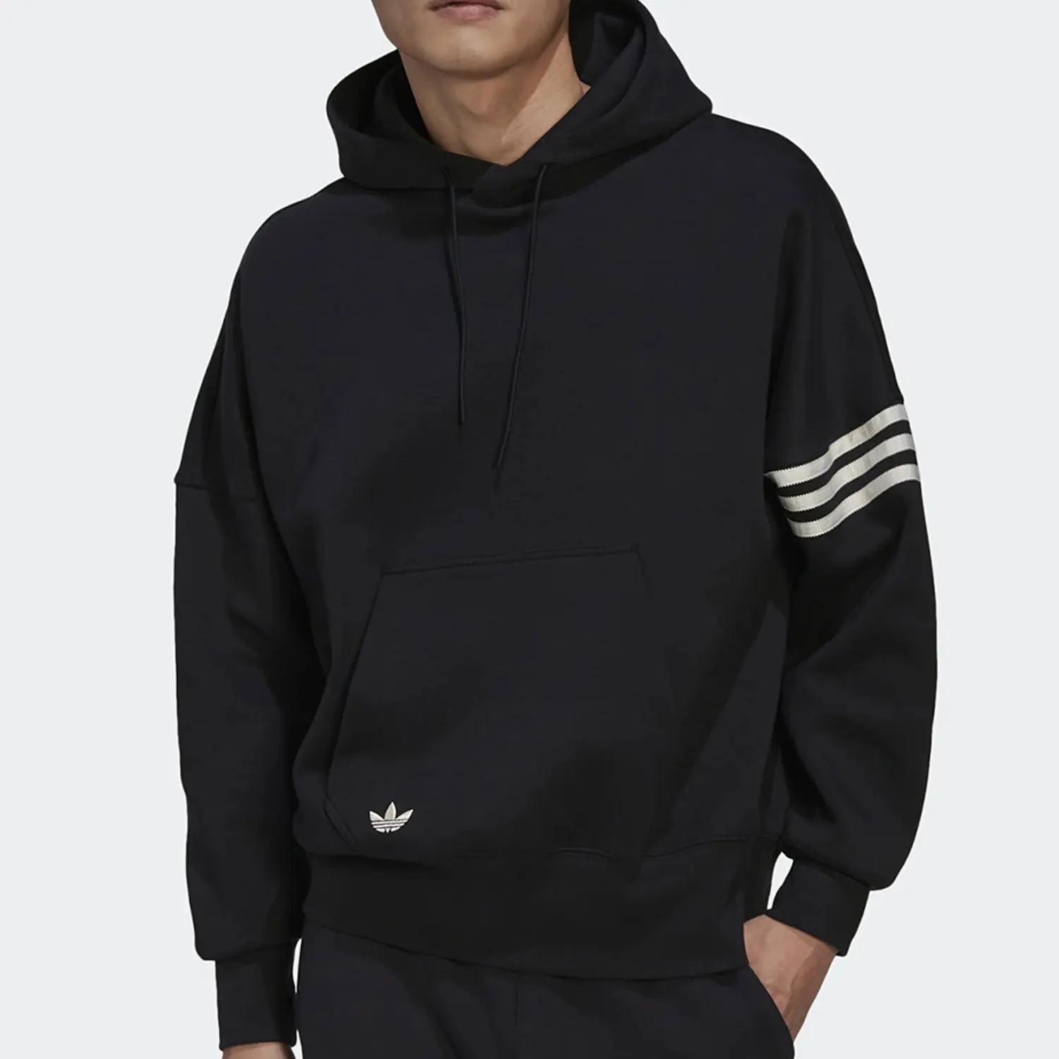 

Adidas official genuine Trefoil men's comfortable sports hooded casual jacket HM1871