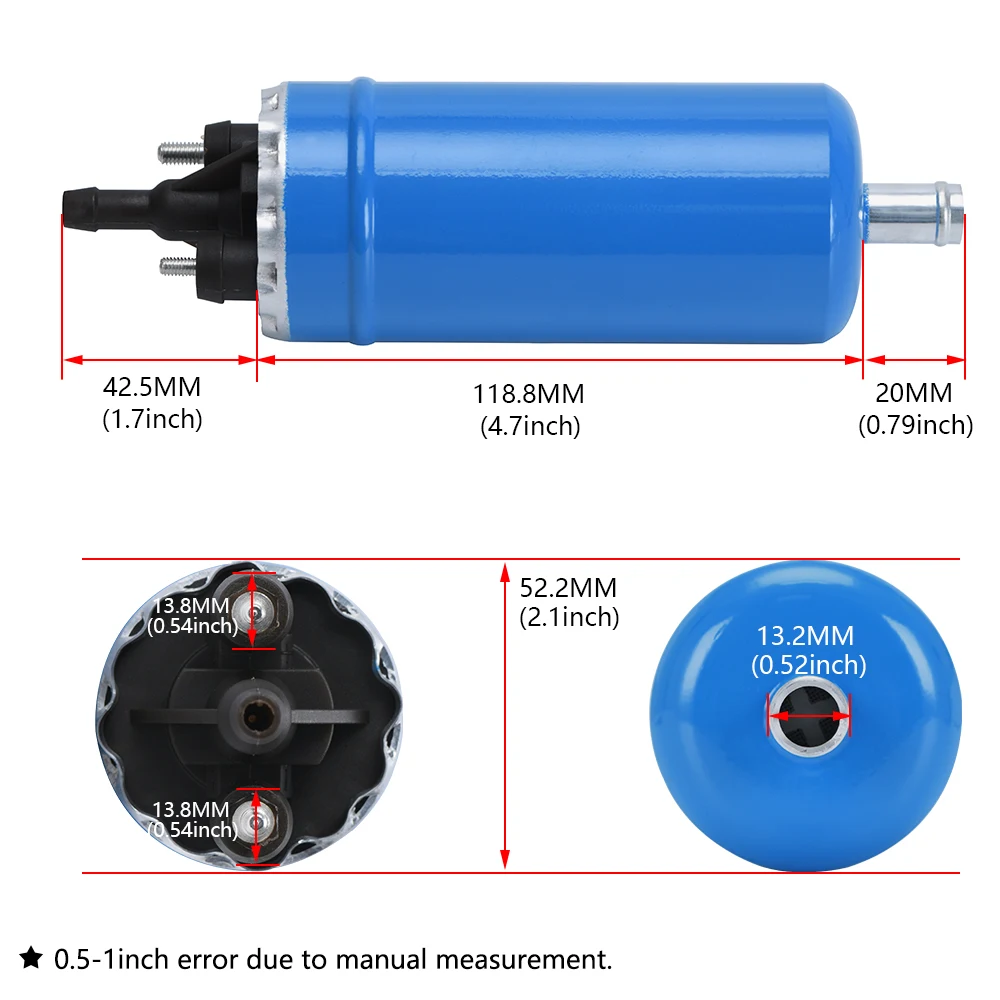 WLR RACING - 140LPH New High Quality Electric Fuel Pump 0580464038 For Renault /Alfa Peugeot /Opel WLR-FPB004