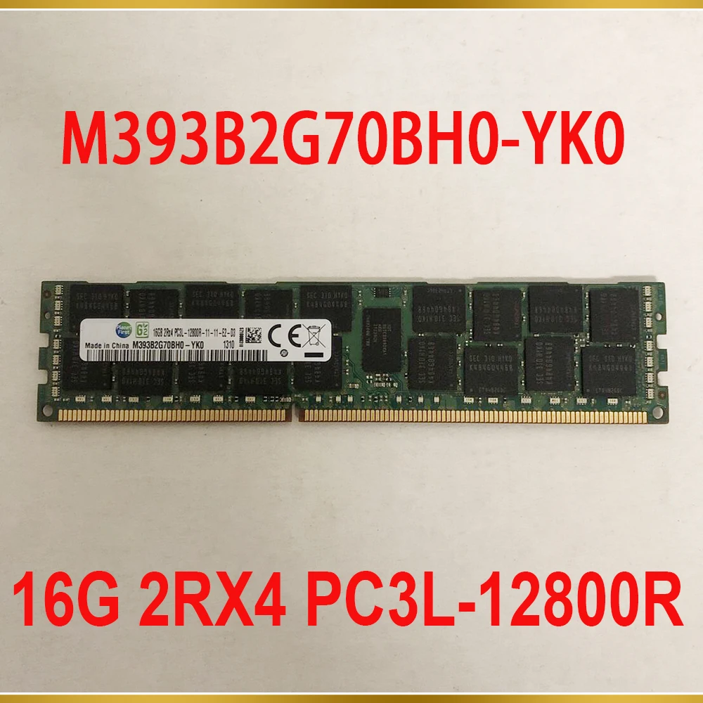 

1PCS For Samsung RAM 16GB 16G 2RX4 PC3L-12800R DDR3L 1600 Server Memory M393B2G70BH0-YK0