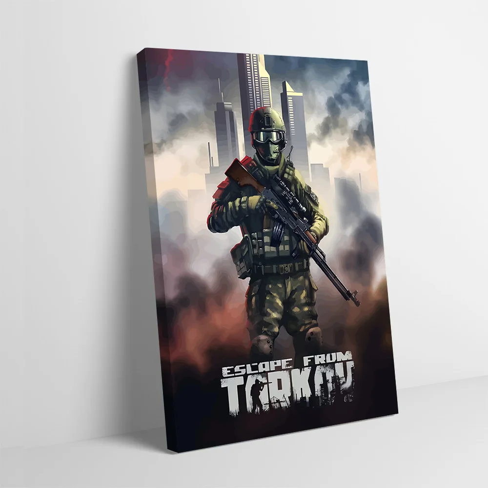 

Escape From Tarkov Game Poster Customizable Printed Canvas Painting Wall Art Gift for Modern Living Room Pictures Bathroom Decor