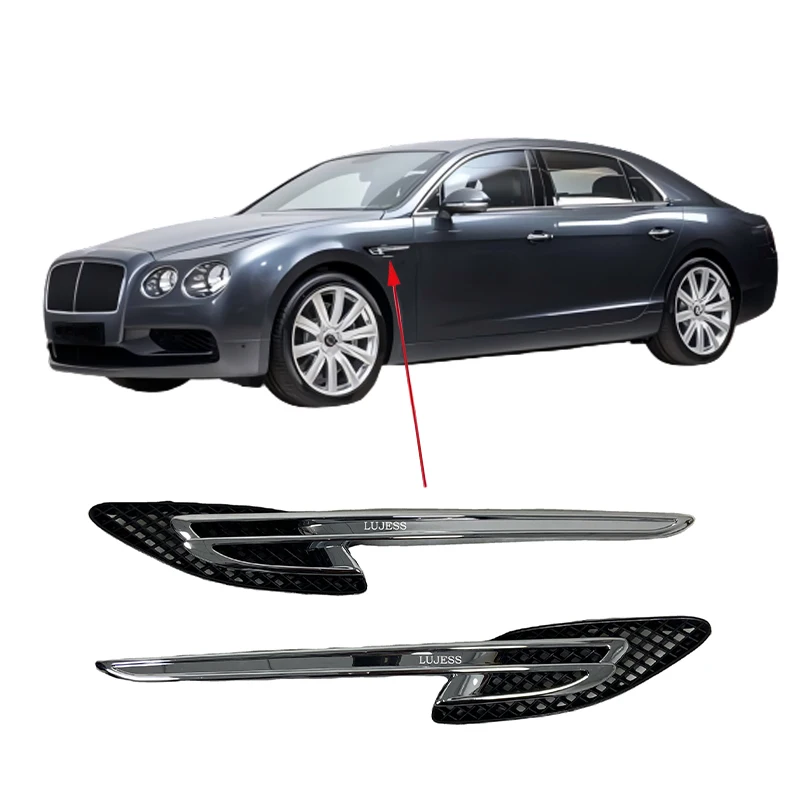

Black Fender Grill Air Inlet Intake Grille for Flying Spur for Bentley Interior New OEM 4W0821941 4W0821942 Side Fender Vent