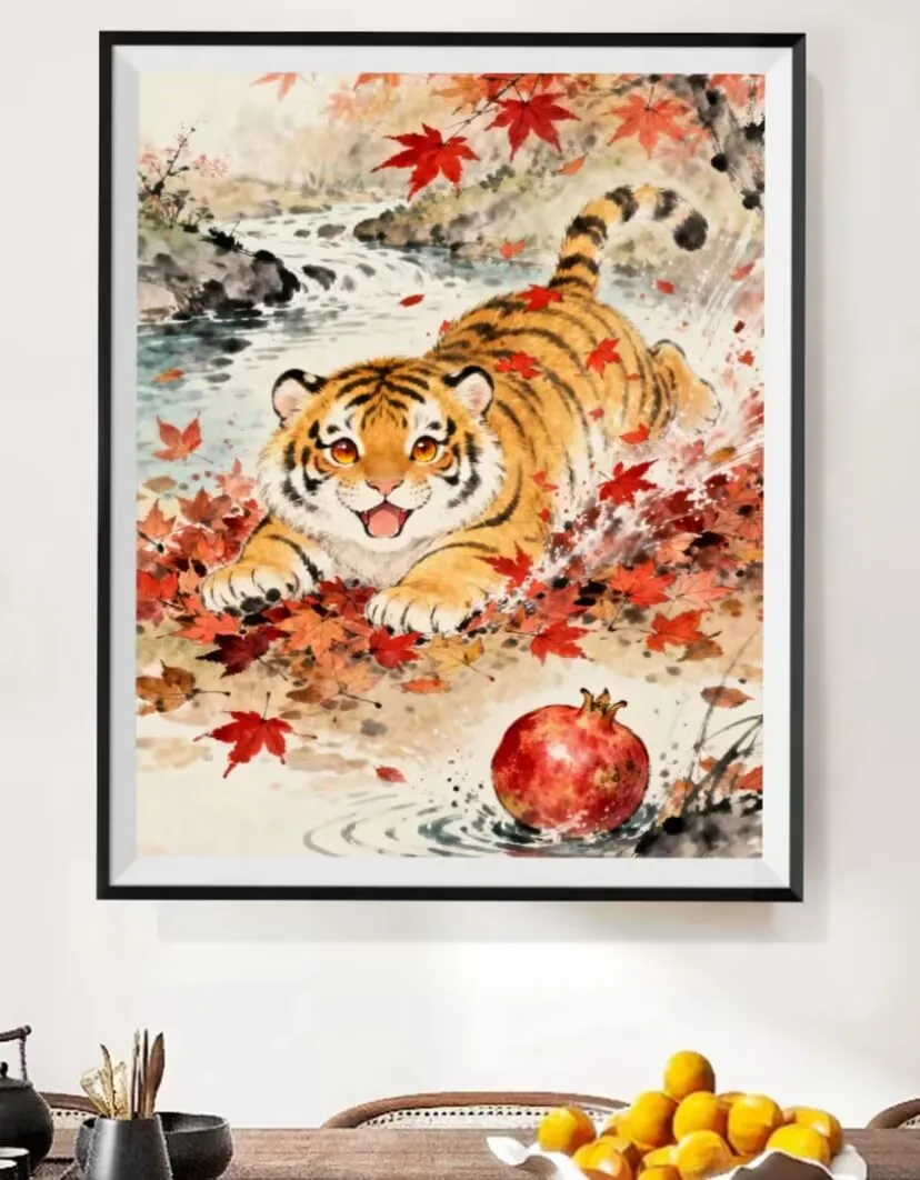 

Tiger 9ct 65x80cm Embroidery DIY Printed Kit Cross Stitch Needlework Set Home Decor Crafts With Needles