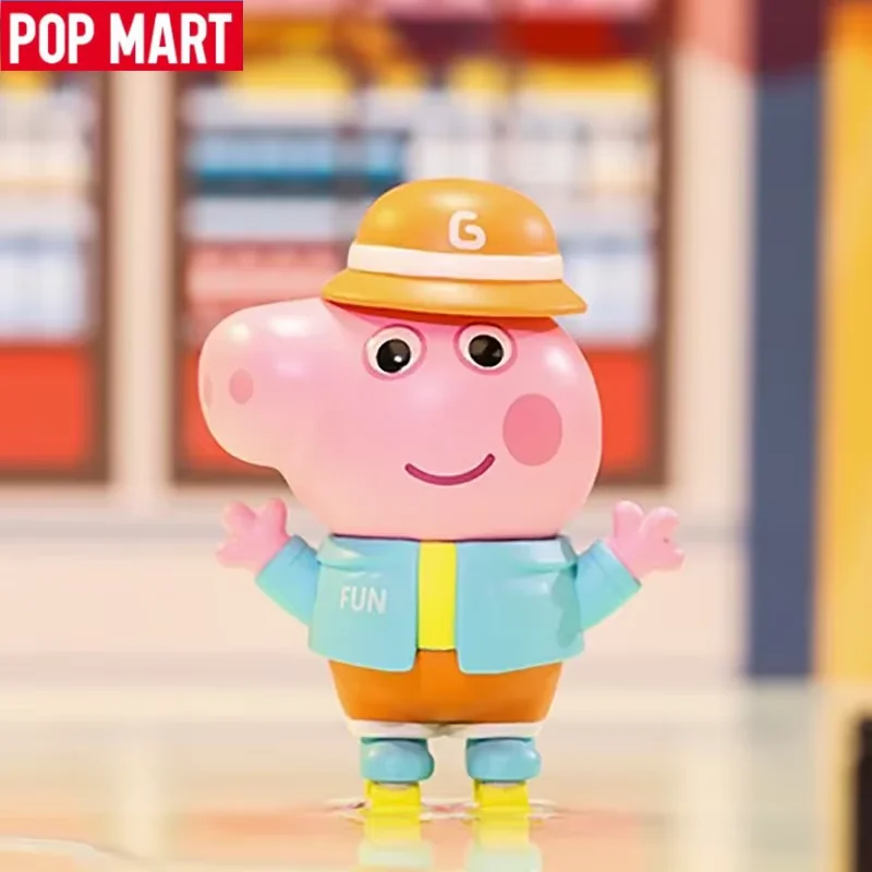 البوب مارت بيبا خنزير الأسرة الاحتفال سلسلة صندوق أعمى صندوق غامض تخمين لعبة لطيف اللعب أنيمي الشكل دمية الحلي هدية فتاة
