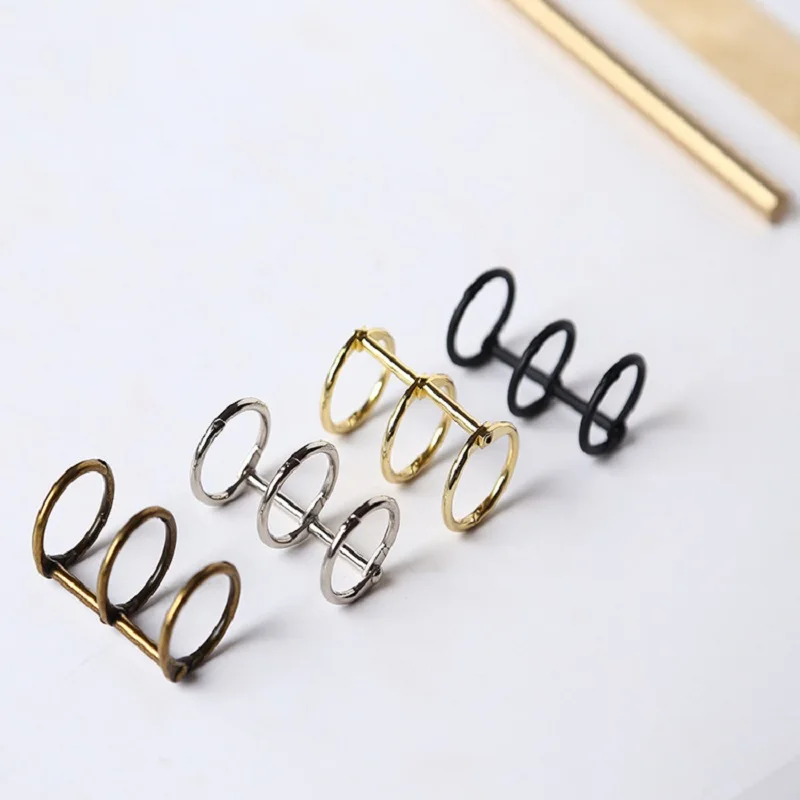 3 stücke nordischen Stil Metall Lose blatt Ring Binder Klapp ring Binde ringe Kalender Kreis Sammelalbum Clips a5 a6 a7 DIY Buch