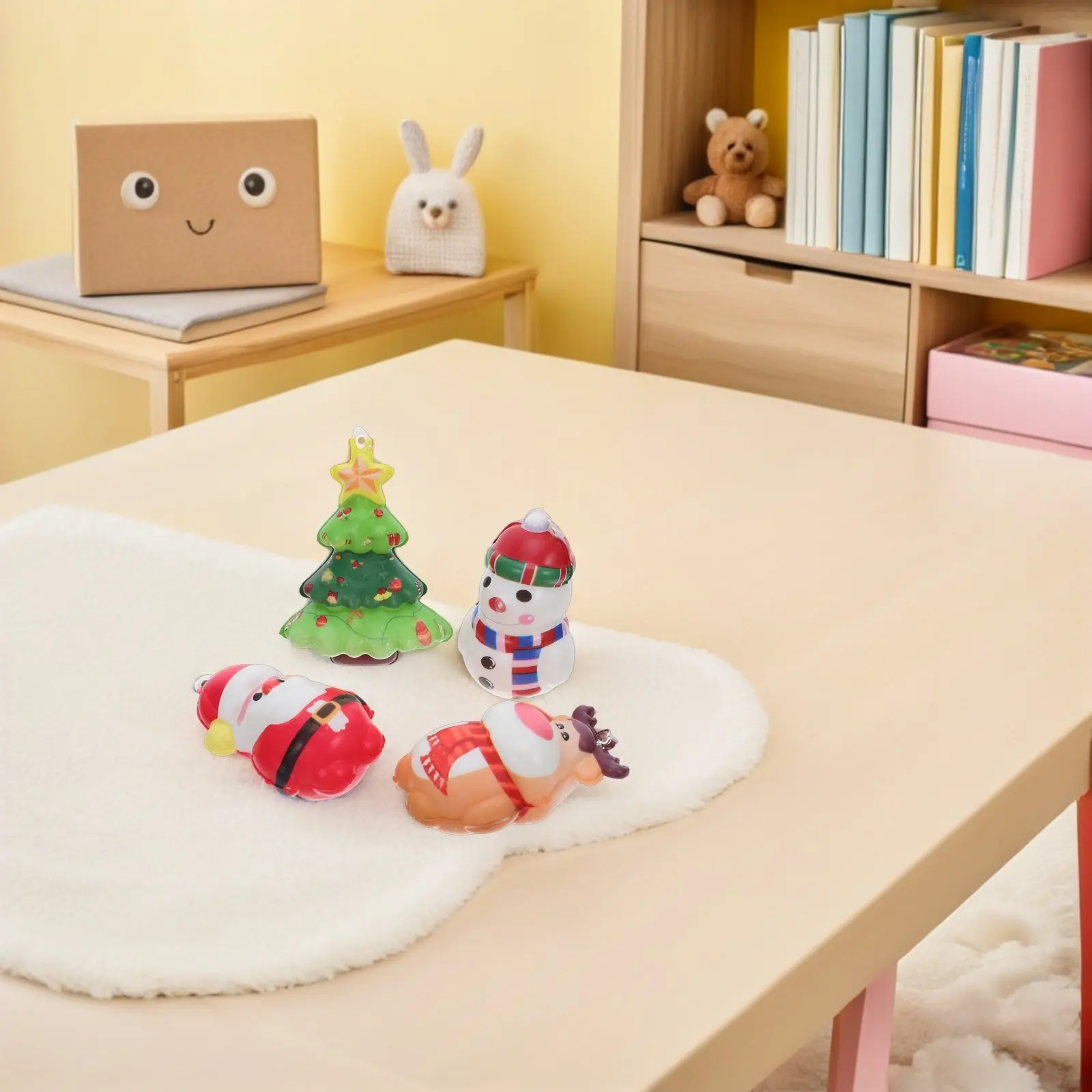 12個入り-クリスマスツリー型-ストレス解消-pu製-スローリバウンド-スクイーズ玩具-ストレス軽減-オフィス-自宅用-クリスマスプレゼント-小物入れ