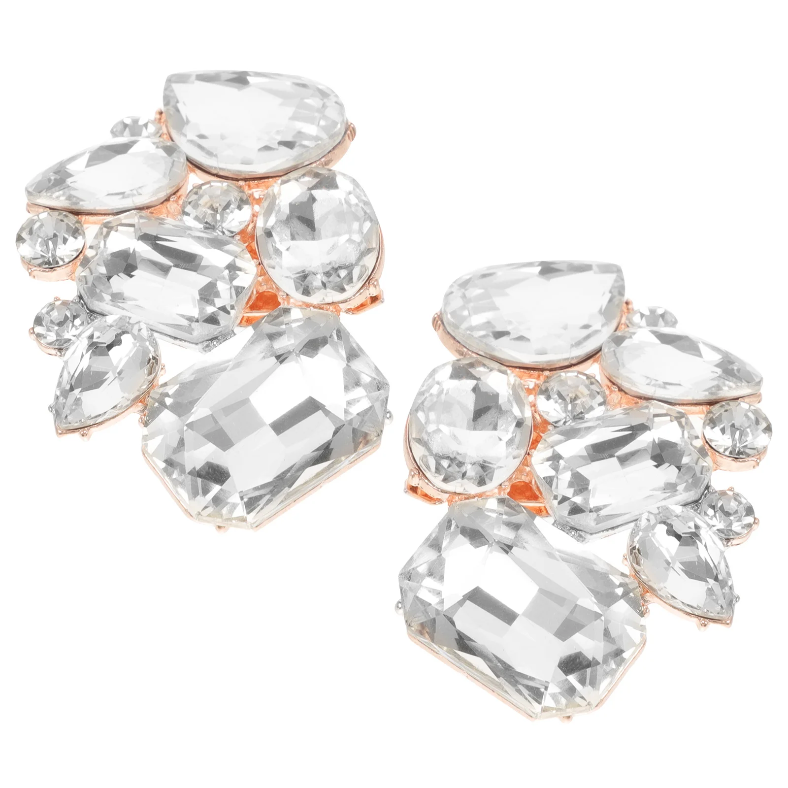 

1Pair Glamorous Shoe Clip for Heels Detachable Design Alloy Material Wedding Party Events Shoe Clips