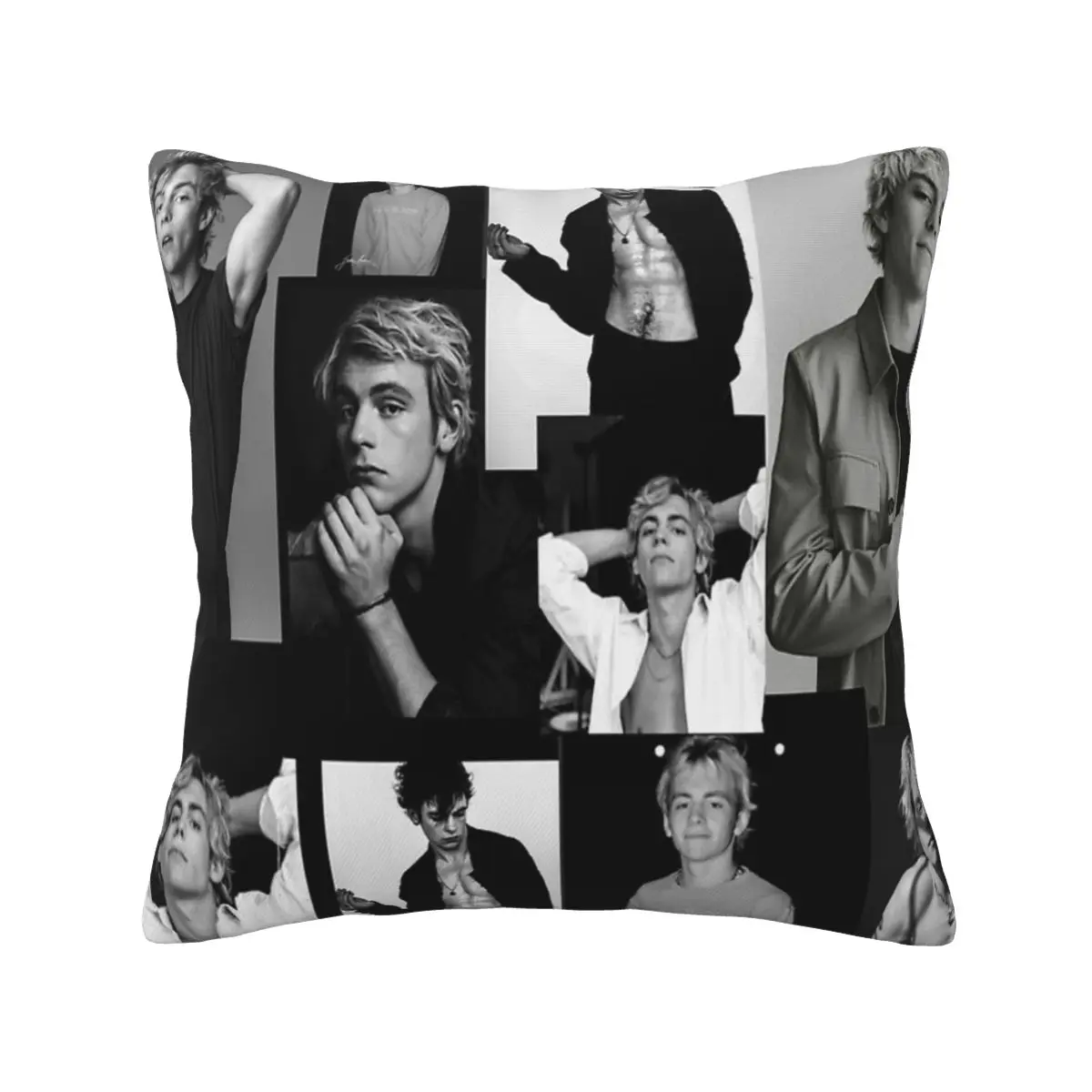 

Ross Lynch Collage Cute Dinosaur Pillowcase Sofa Pillowcase Double-Sided Printed Cushion Cover Decorative Music Pillowcase