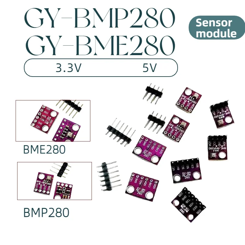 10pcs-bme280-bmp280-33v-5v-atmospheric-pressure-sensor-gy-bme280-33-temperature-humidity-sensor-module-for-arduino