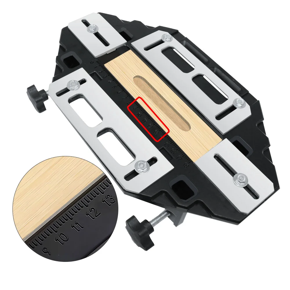 Buraco Guia Gabarito para Carpintaria Porta Dobradiça Modelo Buraco Abridor Posicionamento Slot Localizador para Gabinete Jmb Roteador Instalação