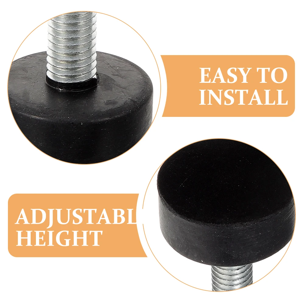 

4pcs Adjustable Furniture Feet Levelers Rubber Table Leg Pads Heavy Duty Shock Absorption Anti Slip Screw On For Chassis St s