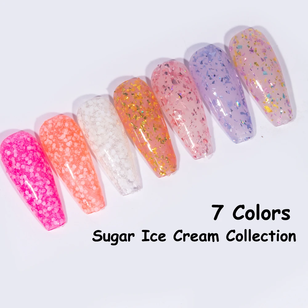 كوديس جل الشتاء المطاط قاعدة هلام مسمار البولندية ندفة الثلج الترتر بريق قاعدة هلام الورنيش شبه دائم الأشعة فوق البنفسجية مانيكير رسومات أظافر #6