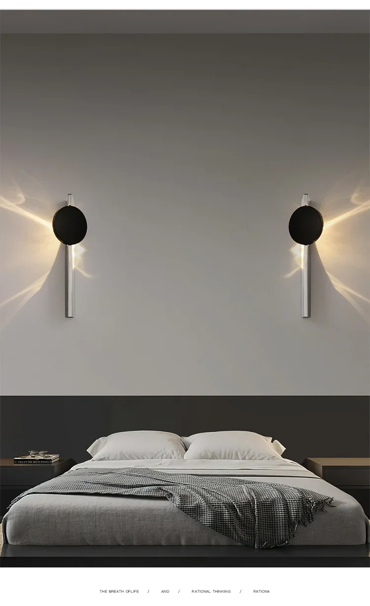 Creative Art Ripple Wall Lamp Minimalist LED Wall Sconce Bedroom Bedside BackgroundAisle Porch Corridor Atmosphere Wall Light