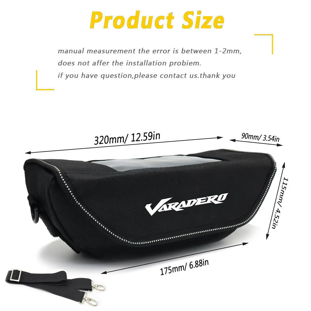 For Honda varadero xl1000 vfr1200x vfr Motorcycle accessory  Waterproof And Dustproof Handlebar Storage Bag  navigation bag