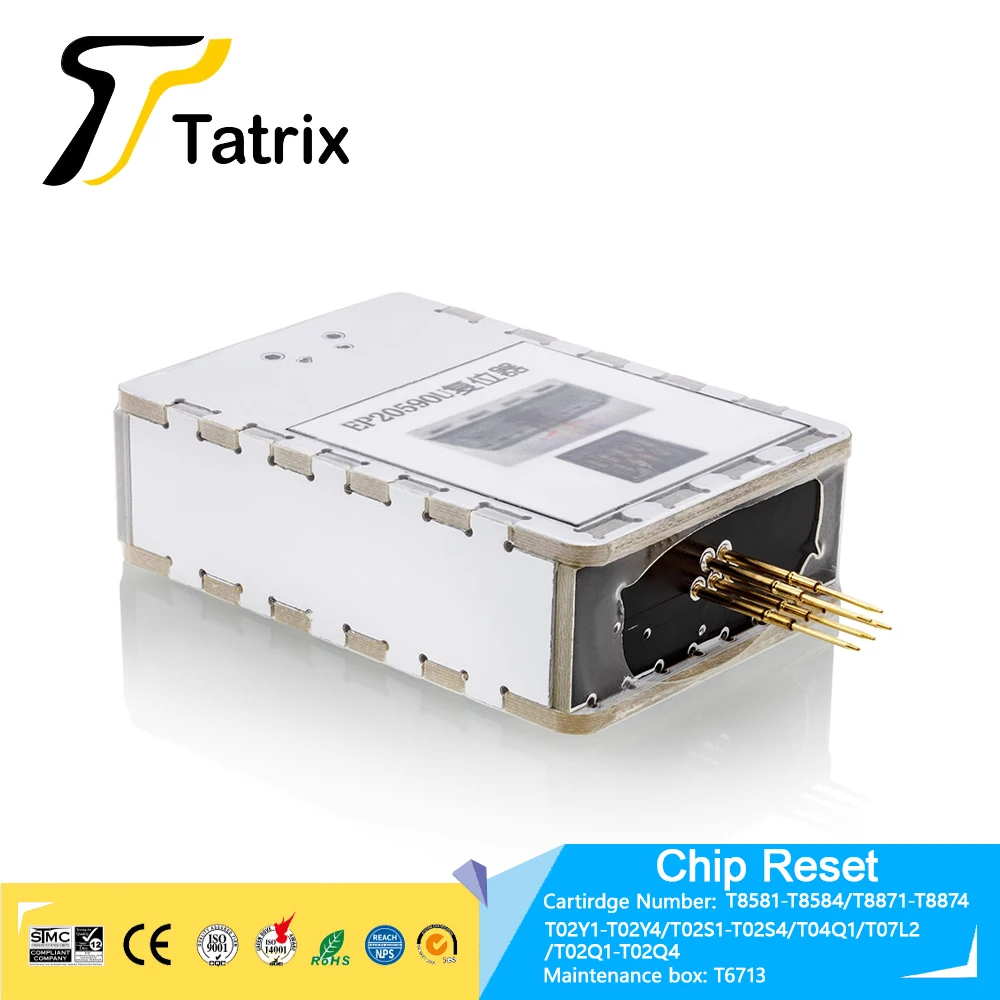 Imagem -03 - para Epson Cartucho de Tinta Chip Resetter para T02y1-t02y4 T02s1-t02s4 T04q1 T07l2 T02q1-t02q4 T8871-t8874 T6713 Epson Wf-m20590 C17590 C20590 C20600 C20750 C20590a C17590a C21000a C20750a C20600a M20590a