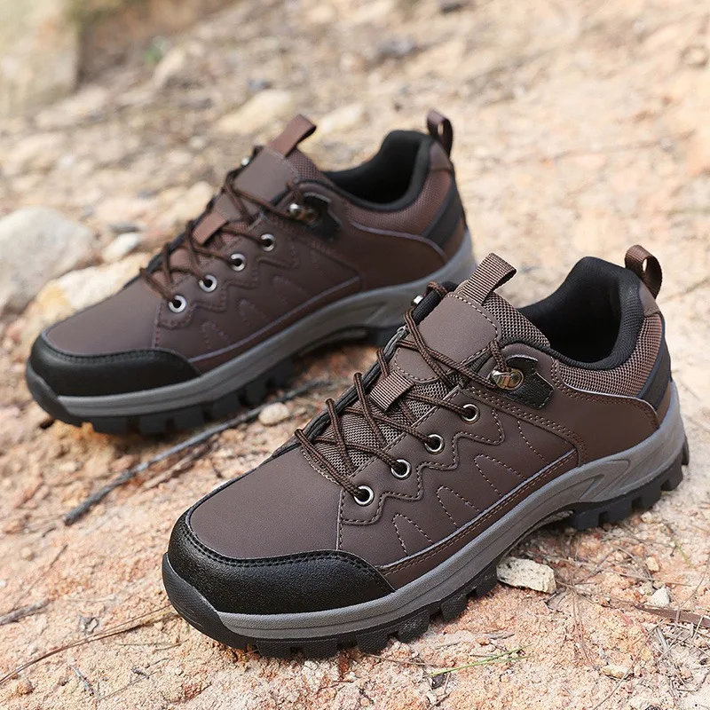 

Мужские всесезонные водонепроницаемые низкие кроссовки для активного отдыха, большие размеры, повседневные, для походов и альпинизма, нескользящие и износостойкие