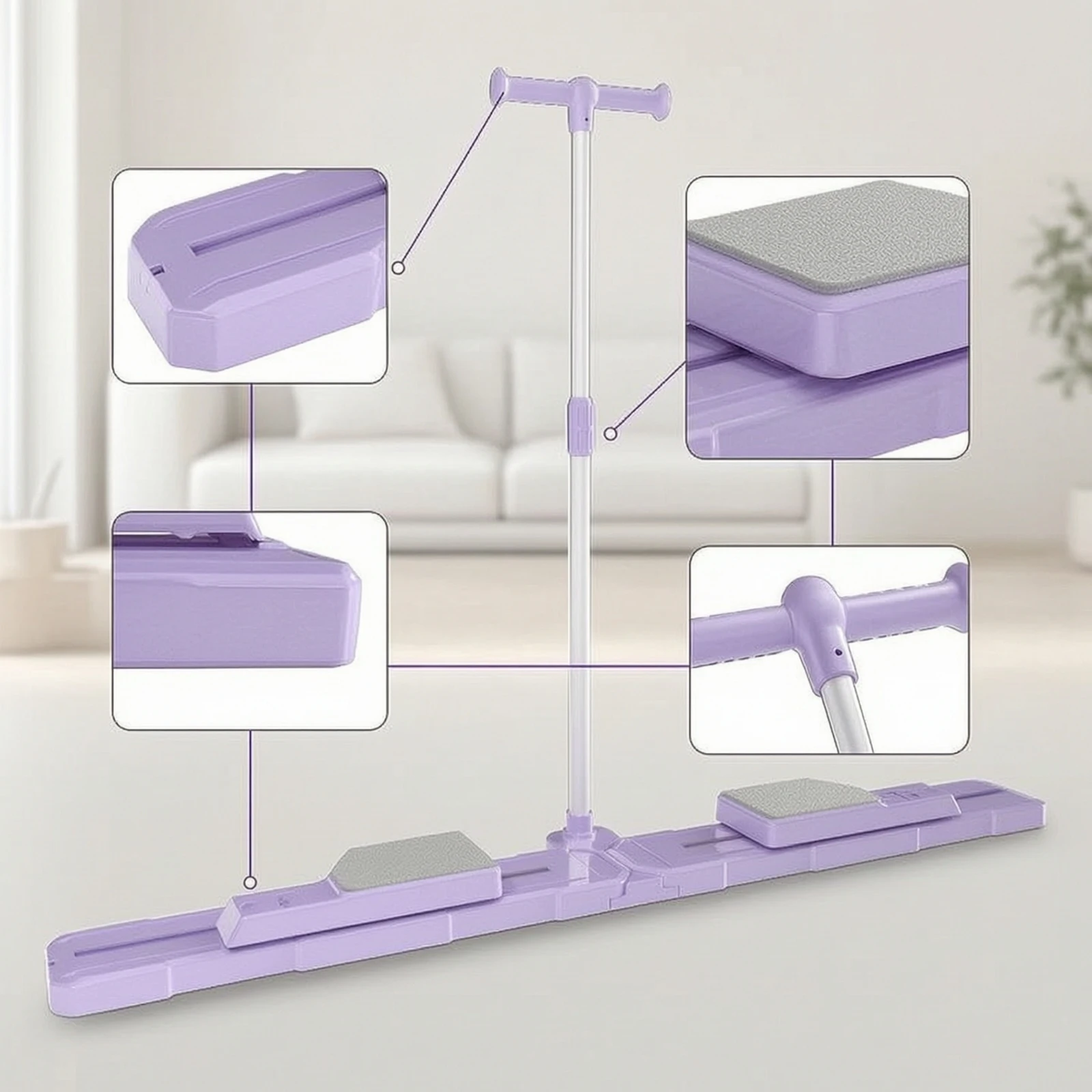 Máquina de esquí plegable para todo el cuerpo con asa, equipo de fitness acolchado y estable para adultos, gimnasio en casa, apartamento.