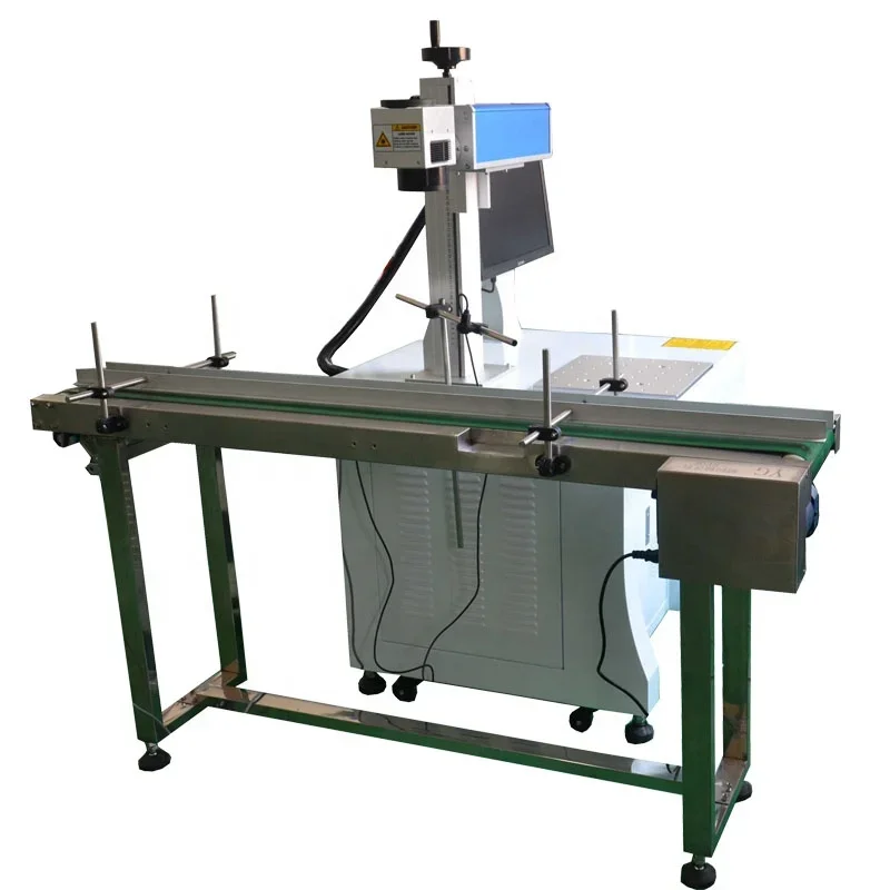 2026 Fiber Laser Marking Machine With Conveyor Belt 20W  30W 50W 100W for Mass Production