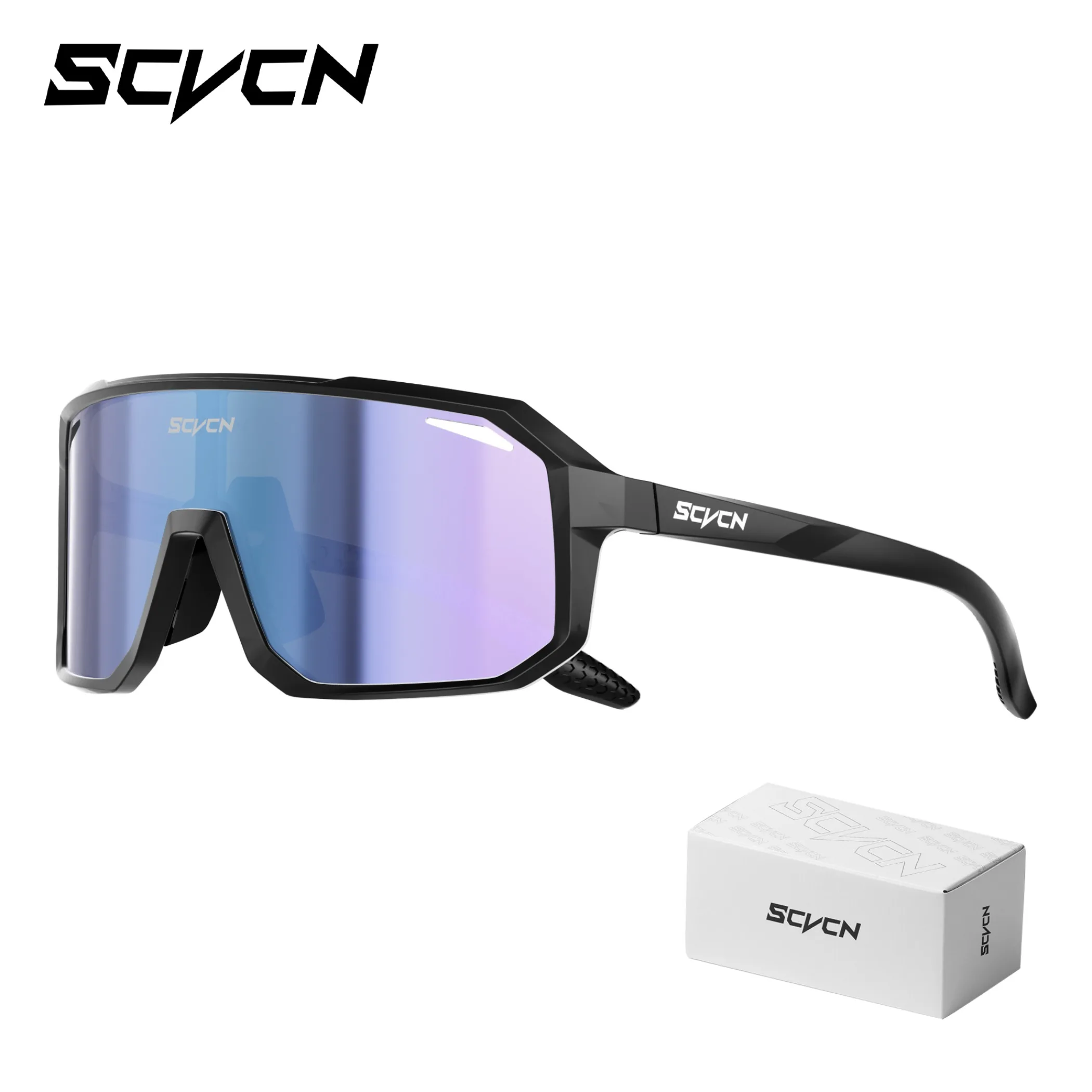 SCVCN Trendige Fahrradbrille, modische Sonnenbrille, MTB-Fahrradbrille, Campingbrille, UV400-Schutzbrille für Herren und Damen