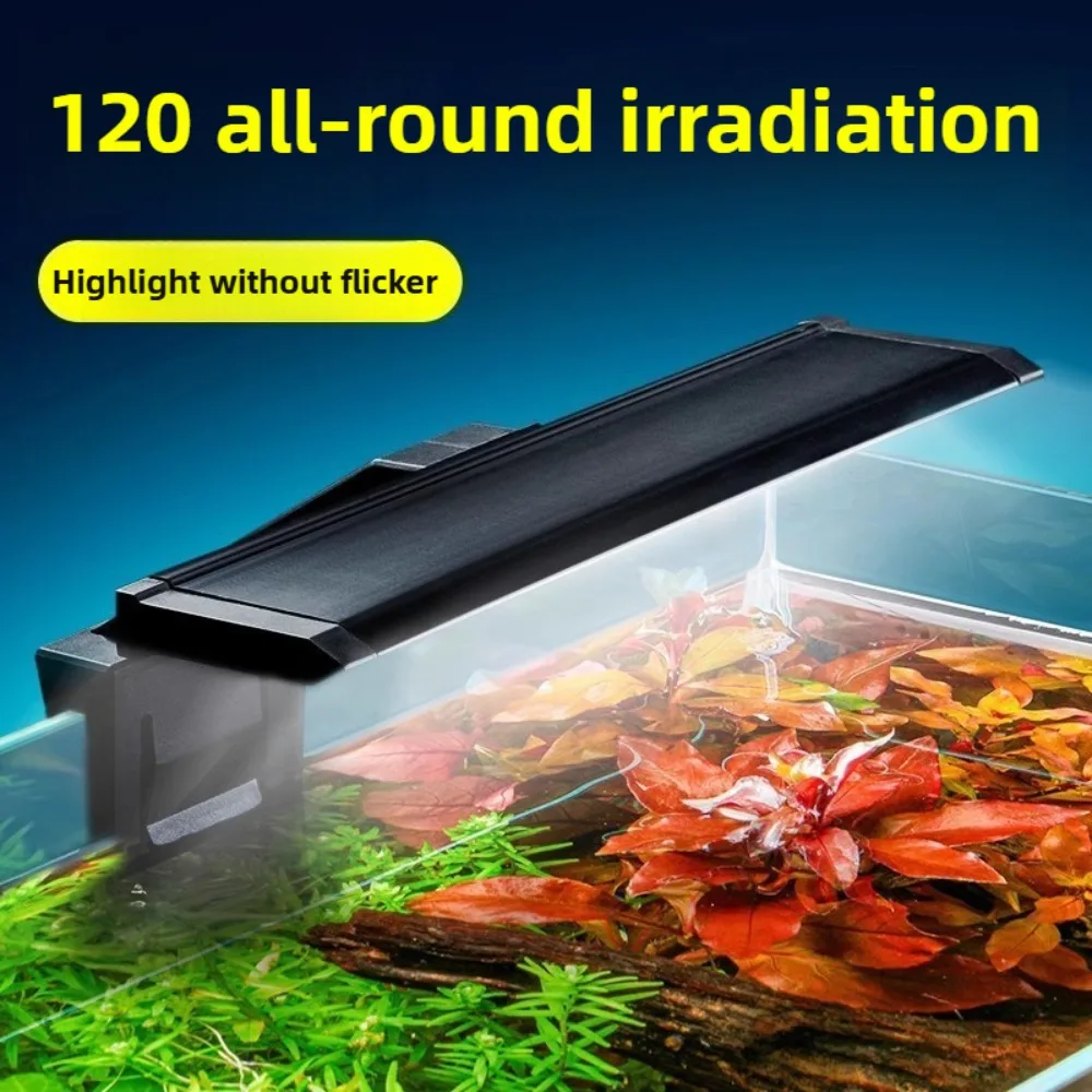 

Fish Tank Led Light 8W Waterproof LED Aquarium Clip Light Fixture Three-color Aquatic Plant Lamp Clamp Light For Small Fish Tank