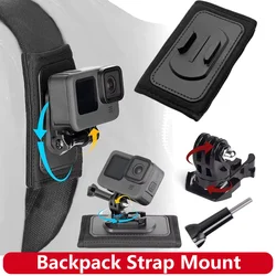 Backpack Strap Mount Rotatable Quick Release Base for GoPro 13 12 11 10 SJCAM AKASO Insta360 DJI Osmo Action Camera Accessories