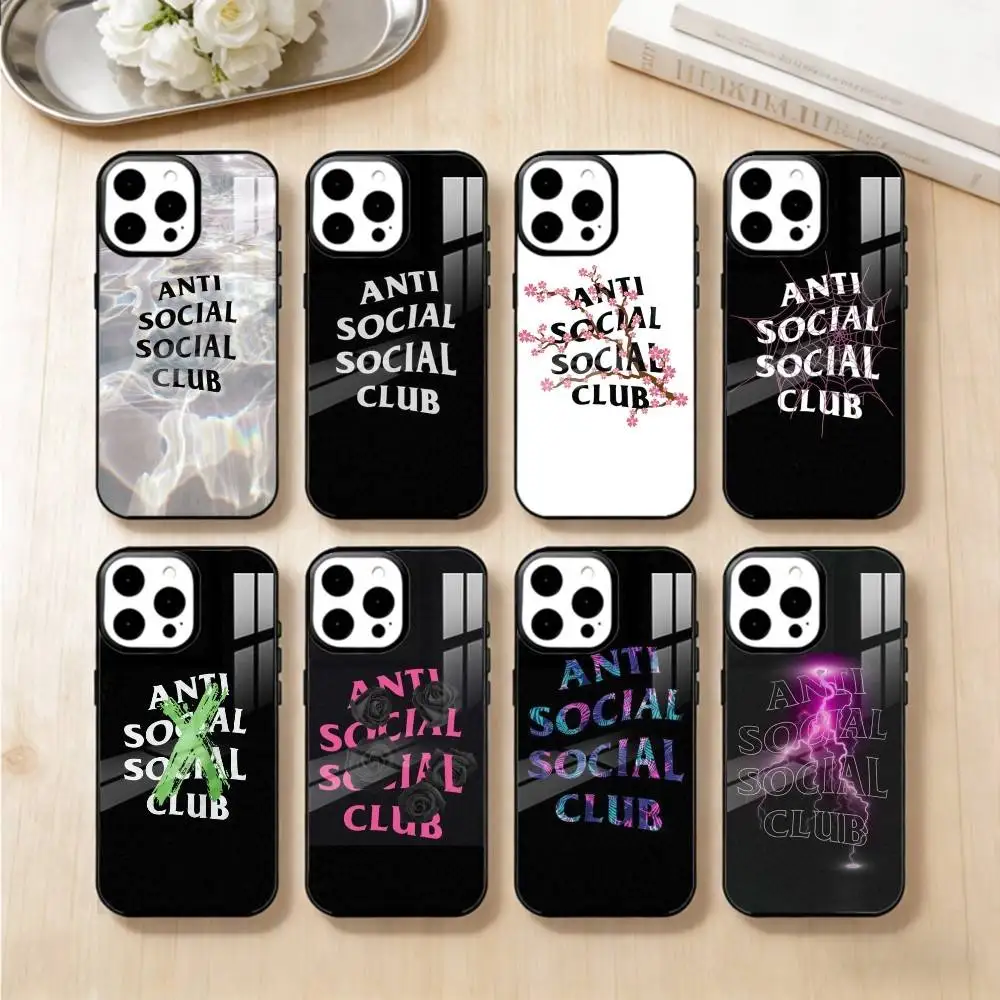 

Anti social social Club Phone Case For iPhone 14,16,15,13,17,12,Plus,Pro,Max Magnetic For Magsafe Frosted Cover