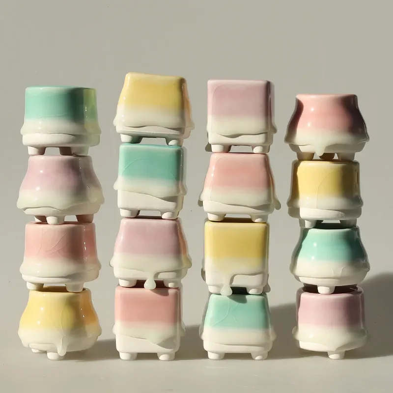 

Nordic Style Flow Glaze Ceramic Flowerpot Succulent Cactus Plants Small Bonsai PotMini Plant Pots Home Garden Decor K5S5K2