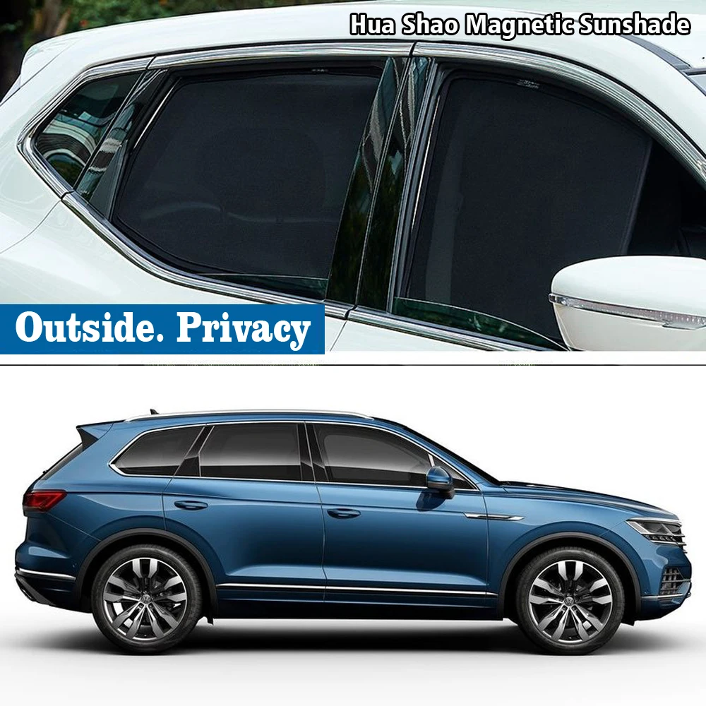 Magnetic Car Sunshade Shield Front Windshield Frame Curtain Sun Shade Accessories For Volkswagen VW Touareg CR 2018 - 2024 2023