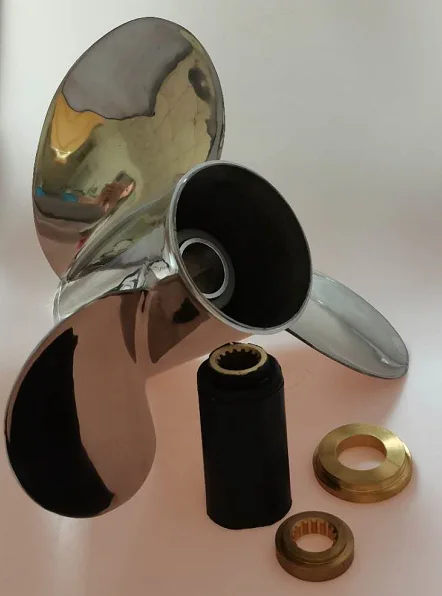 15 5/8X23 R/L المروحة الفولاذ المقاوم للصدأ 3 شفرات قابلة للتبديل مروحة خارجية البحرية Rc قارب المروحة #2