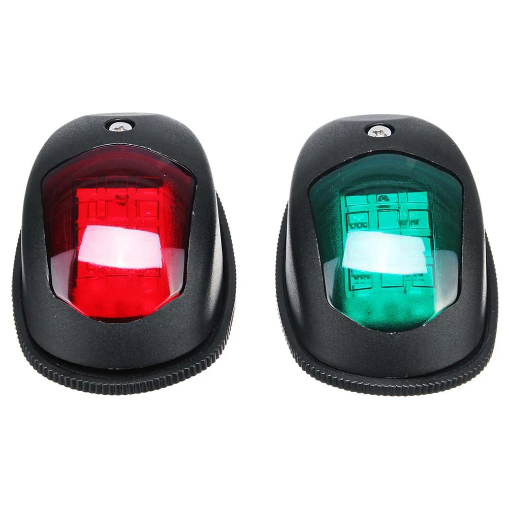 

2 Pcs Pontoon Navigation Lights Marine Bow Bracelet LED for Boats Black Acrylic Toddler