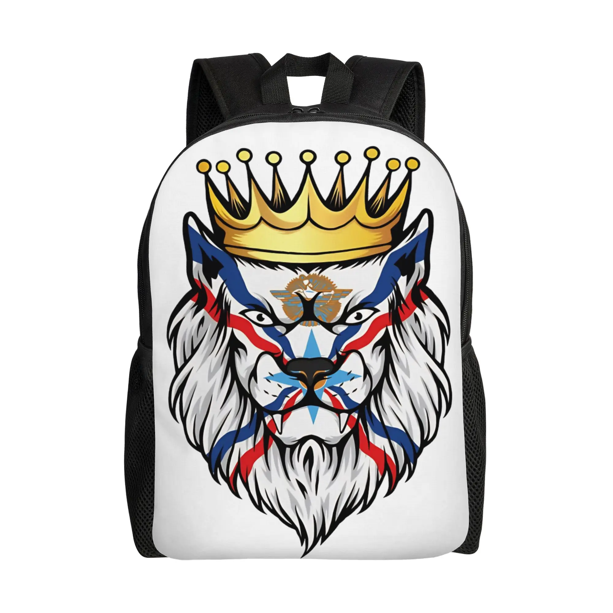 

Assyria Lion King Flag Backpack Workout Backpacks Student Colorful Lightweight School Bags Cute Rucksack