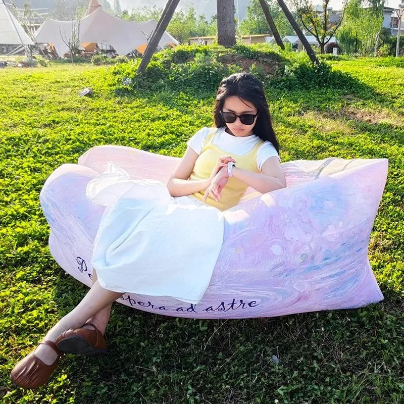 Outdoor music festival camping lazy inflatable sofa reclining and sleeping spring outing picnic portable camping leisure
