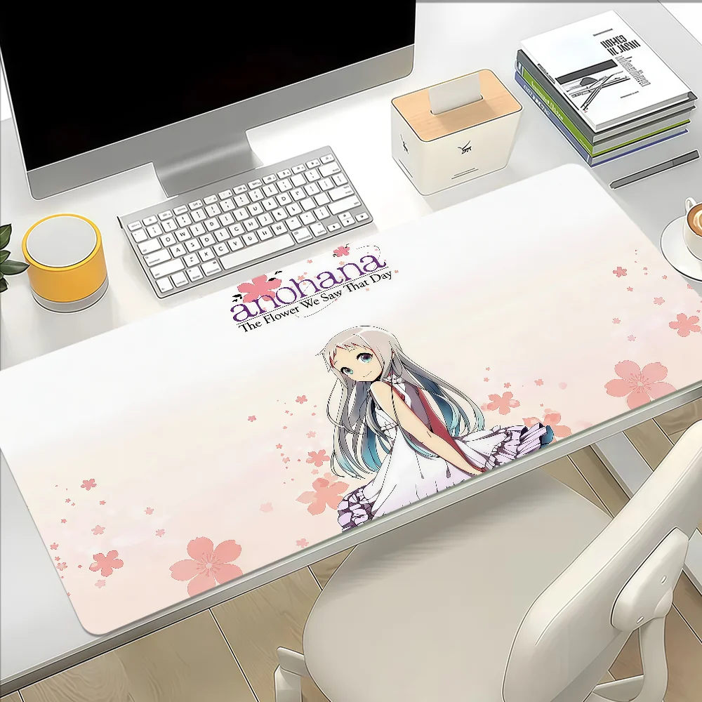 Anohana The Flower We Saw That Day Mouse Pad Large Non-slip Lockedge Desktop Computer Desk Mat Keyboard Pad Office Gamer Student