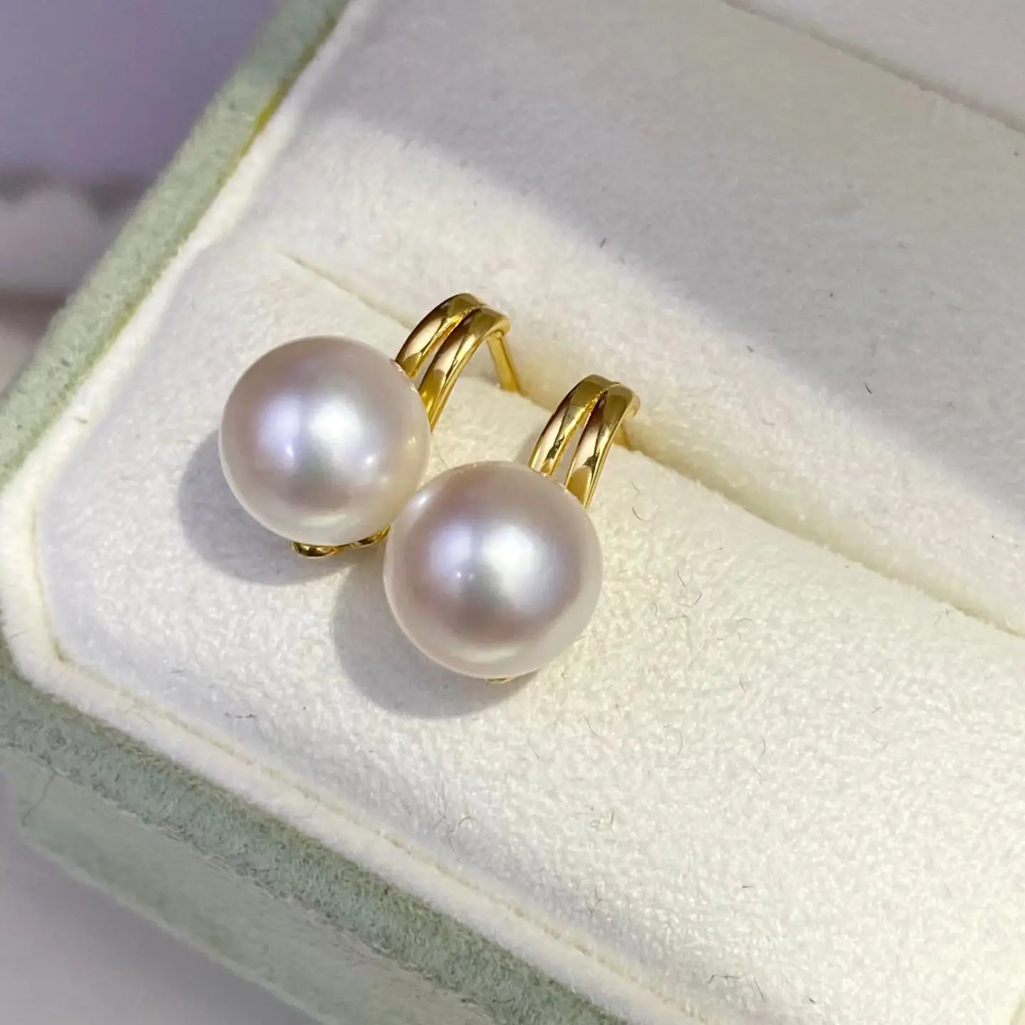 Wholesale S925 Sterling Silver Earrings Mount Findings Settings Base Mounting Parts Accessory for 7-8mm Pearls 5 pairs/lot