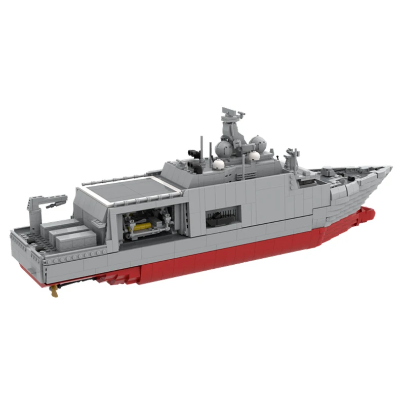 MOC-152691 Military Warship Series Countermeasures Ship Building Block Experts Collection Education Puzzle Bricks Kids Xmas Toys