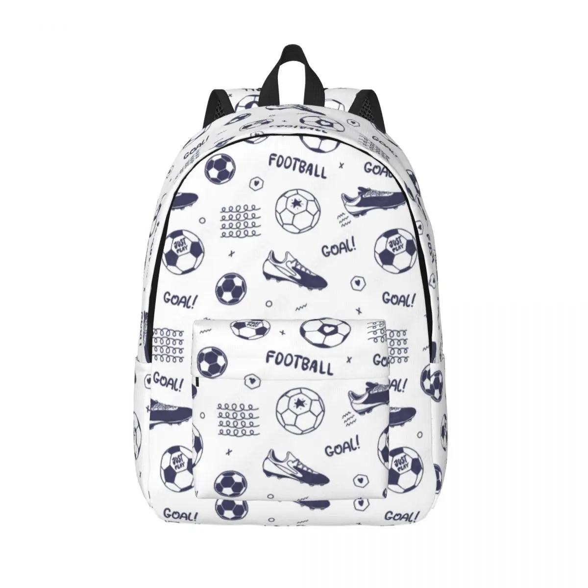 Soccer Boot Pattern Football Sport Canvas Backpack for Women Men School College Student Bookbag Fits 15 Inch Laptop Bags