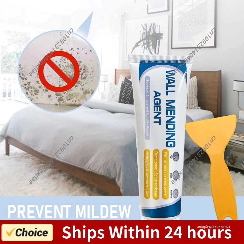 Wall Mending Agent with Scraper Strong Adhesion Paint Wall Surface Hole Fill Quick and Easy Solution for Crack/Nail Hole
