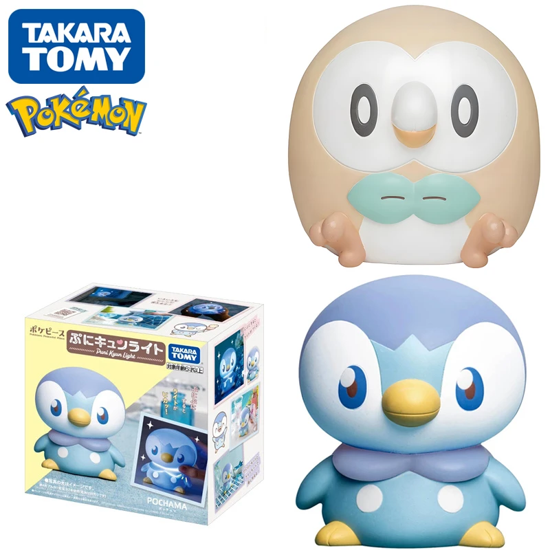 オリジナルタカラトミーポケモンフィギュアおもちゃライト本物の-pokepeace-ポッチャマ-rowlet-ピカチュウピンチランプ-led-ナイトライトモデル人形