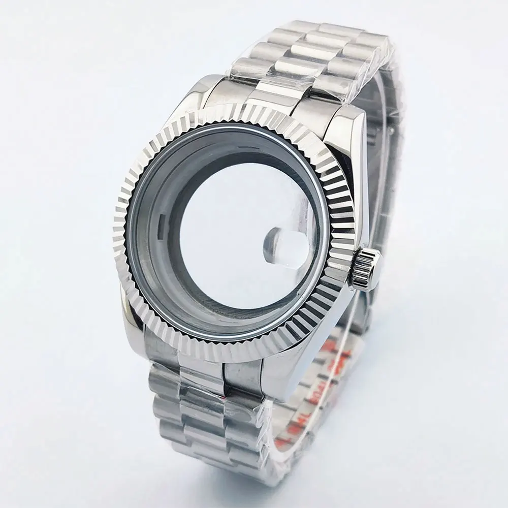 36/39/40mm men's watch case made of 8285 stainless steel and sapphire glass is suitable for Miyota8285 watch accessories
