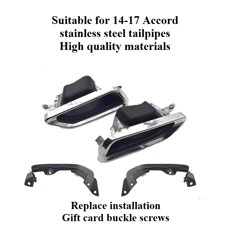 For 9th Generation Accord 9th Generation and A Half Stainless Steel Tail Throat Bracket Exhaust Pipe Sleeve Decorative Cover 1pc