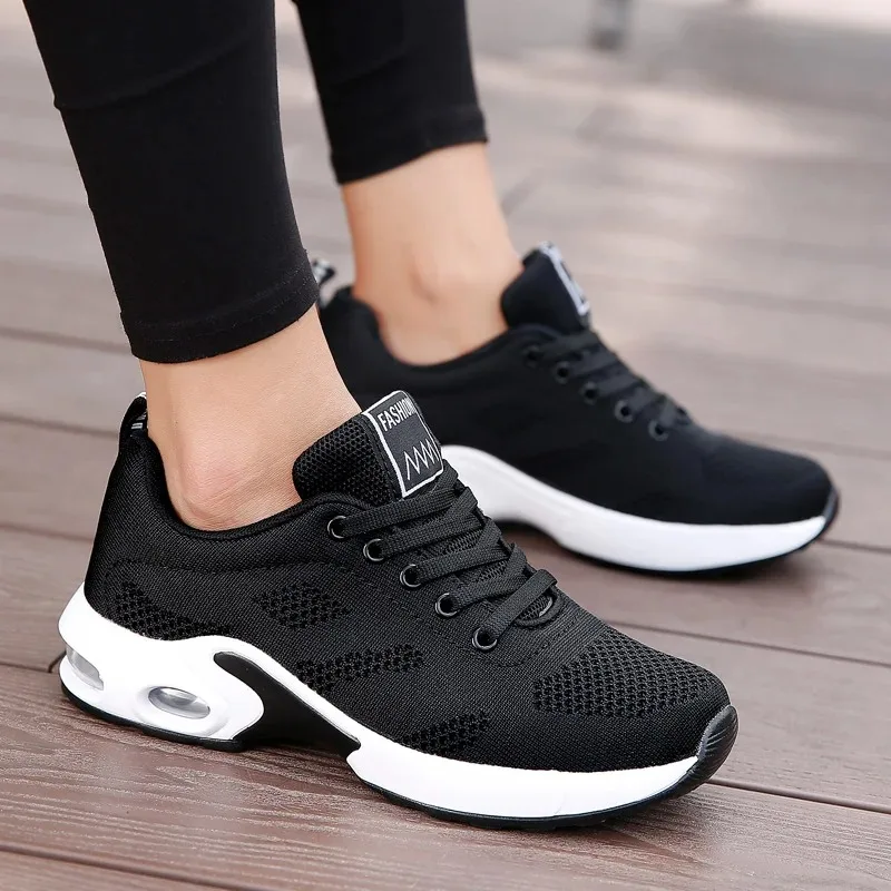 Summer Women Sneakers Outdoor Running Air Cushion Sport Shoes Increase Height Breathable Walk Shoes Dropshipping