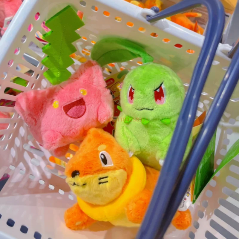 Pokemon Original Pokemon Center Chikorita Jumpluff Buizel Plush Toysarticulated Poseable Stuffed Model Doll Collection Gift Toys