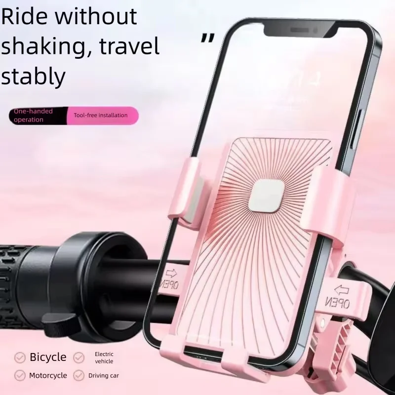 Motorcycle Phone Holder Shockproof Navigation Rack Universal Electric Bike Bicycle Battery Car Mobile Phone Holder