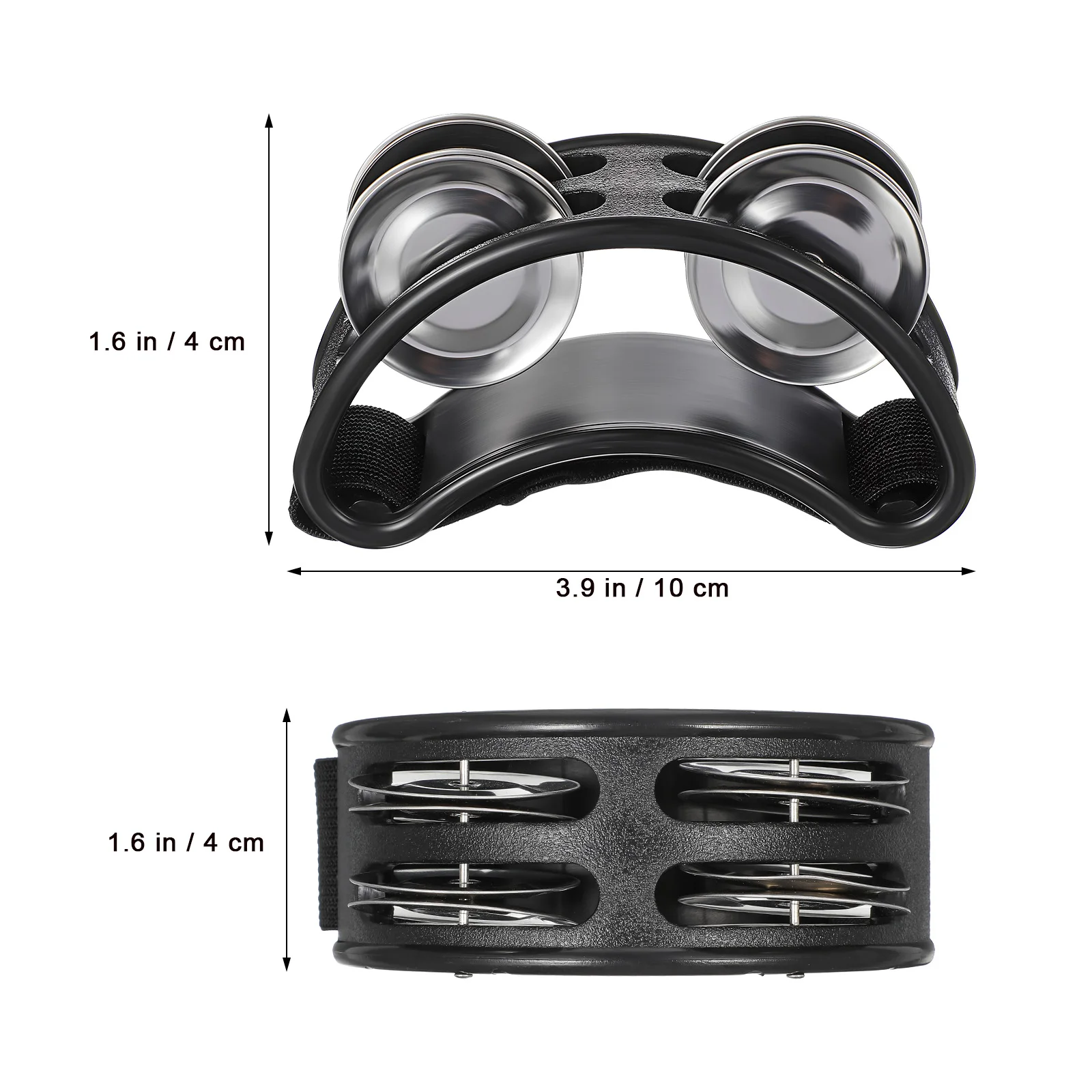 

Kids Musical Instruments Foot Bell Percussion Tambourine Shaker Black Mini Tambourines Baby