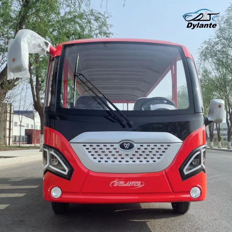 China Factory High-Performance 72V 5kW Electric Passenger Minibus 8/11/14 Seat Sightseeing Bus Aviation Transfer Electric Bus
