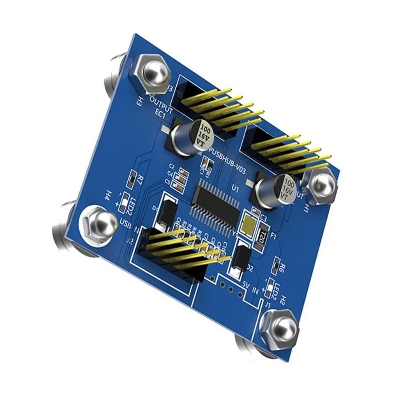 G6DD USB 2.0 9Pin Header Extender Double Port Splitter with Amplifiers Chip